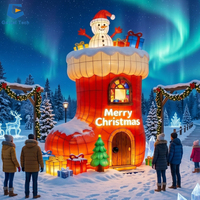 Schlüsselfertige Lichtlösung: Weihnachtlicher Zuckerstangen-Lichttunnel für Winterfeste vom Hersteller