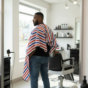 Cape de coiffure personnalisée Kounain, antistatique, anti-adhésive, résistante à l'eau, en polyester confortable - Product Image 1