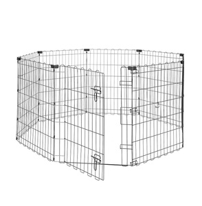 best price Foldable Metal <b>Dog</b> Playpen Portable Pet Pen Puppy Exercise 8 Panels Small Medium <b>Dogs</b> <b>Fence</b> for Yard Outdoor - Product Image 3