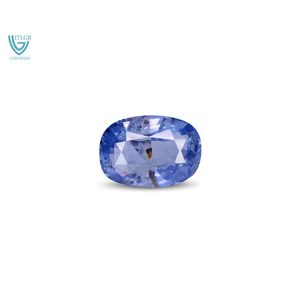 Zafiro Azul Natural de 4.42 Quilates, Gema Suelta con Corte Ovalado de 8mm de Altura, Forma de Estrella, Tratado Térmicamente para Joyería - Product Image 1