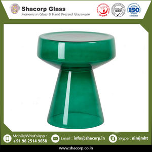 Venta al por mayor moderno en stock claro superior venta mesas auxiliares de vidrio soplado a mano a buen precio - Product Image 2