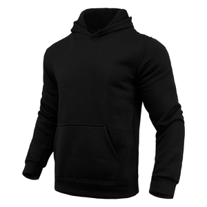 Sudadera con Capucha Negra Esencial |   Diseño minimalista |   Sudaderas Lisas Directas de Fábrica para Personalizar con Marca - Product Image 6