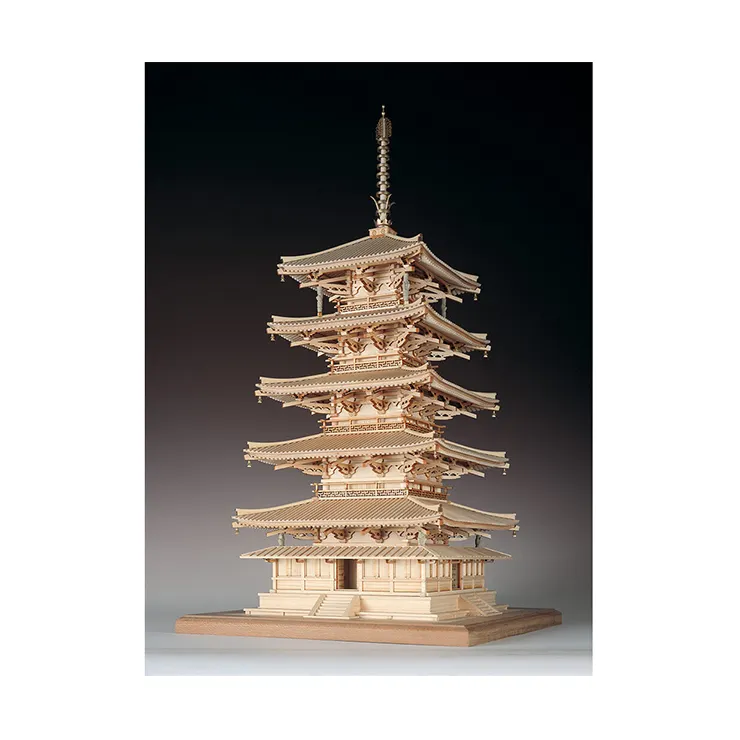Bulk Vijf Legendarische Horyuji Tempel Pagode Houten Japanse Product Hoge Kwaliteit Model Kit