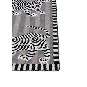 Alhambra Blue Handmade Wool <b>Rugs</b> Flat Weaves Animal Print Diamond Rectangle for Home Living Room Hallway Decorations-ADWP-13063 - Product Image 4