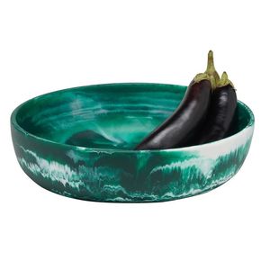 Tazón de servidor de ensalada de resina epoxi de diseño moderno hecho a mano con cuencos de madera de mango de calidad de la India para fiestas de bodas temáticas artísticas - Product Image 6