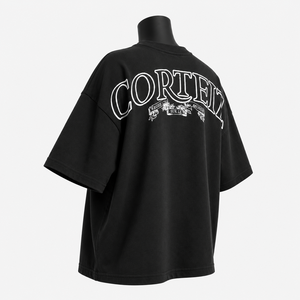 Camiseta de Algodón Oversize para Mujer, Cuello Redondo, Manga Corta, Logotipo Estampado, Corte Holgado, para Todas las Temporadas, Tejido Jersey - Product Image 5