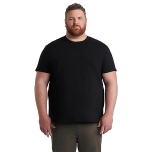 Plus Size Men Extra Curve Front Hem Men Gym Black 100% Plain Cotton Gym <b>T</b> <b>Shirt</b> For Silicone Printing <b>Shirt</b> For Lifting Dumbell - Product Image 3