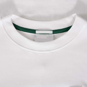 Camiseta informal de cuello redondo para hombre, 100% algodón, tejido de punto de alta calidad, estampado de patrón sólido personalizable, ajuste holgado, 100% algodón - Product Image 3