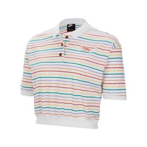 เสื้อโปโลผู้หญิง Nike ลายขวางผ้าฝ้าย & เสื้อยืดสี: ขาว/หลาย100% ของแท้ - Product Image 3