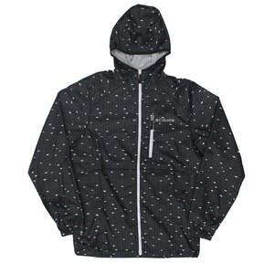 Columbia Flash Forward <b>Windbreaker</b> <b>Black</b> Triangle Size XL Soft Shell Water Wind Resistant Autumn Season Coated Hard Shell Plain - Product Image 1