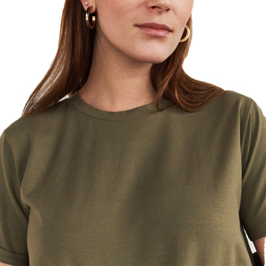 เสื้อยืดผู้หญิงแบบเรียบ ผ้าฝ้าย 100% 180gsm สั่งทำได้ พิมพ์โลโก้ได้ ขายส่ง - Product Image 3