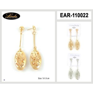 Pendientes de Aro Geométricos Chapados en Oro, de Aleación, para Mujer, de Moda, con Clip, Joyería para Fiesta, Pendientes de Declaración Modernos - Product Image 4