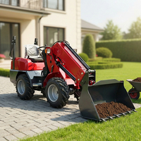 Minipala Gommata Idraulica Compatta 4WD di Alta Qualità con Pompa e Motore Diesel Euro5 per Uso Agricolo in Frutteti e Fattorie