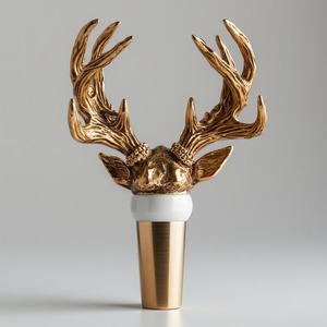 Bouchon de bouteille de vin en chrome poli effet miroir, thème de Noël, logo personnalisable, forme élégante pour un effet impressionnant - Product Image 5