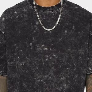 Nouveau T-shirt Homme 2026 – Coupe Boxy Noire Délavée à l'Acide avec Épaules Tombantes et Coutures apparentes – 100% Coton 220g - Product Image 3