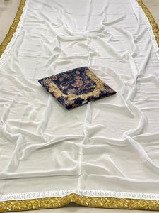 Bollwood-Saree de trabajo para mujer, ropa de fiesta de diseño a la moda, con bordado de secuencia, venta al por mayor, compras en línea - Product Image 4