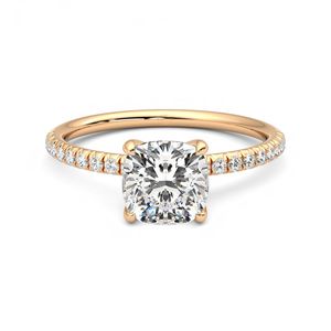 <b>Cushion</b> Cut Diamond Engagement <b>Ring</b> For Women - Product Image 4