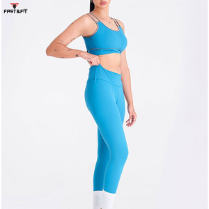 Nueva llegada Conjuntos de ropa activa Conjunto de yoga 2025 Sujetador deportivo y pantalones de yoga Leggings Conjuntos de yoga Fitness Mujeres a bajo precio - Product Image 4