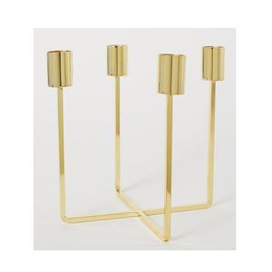 Vente en gros de bougeoirs et bocaux en métal géométriques de style nordique faits à la main pour la décoration de fête de mariage - Product Image 1