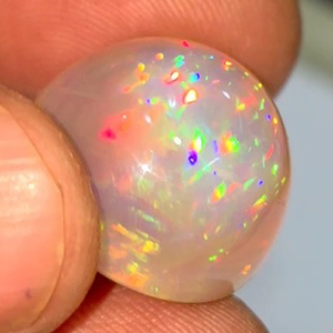 โอปอลเอธิโอเปียธรรมชาติ1ชิ้นมีไฟ19มม. ทรงกลม Cabochon 25.5 CTS Lot iroc ลดราคาคุณภาพดีอัญมณีหลวม CAB เรา $126 - Product Image 3