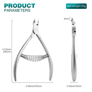 Coupe-cuticules professionnel en acier inoxydable de haute qualité, toucher doux et confortable, outil pour technicien en ongles, peau morte, doigts - Product Image 6