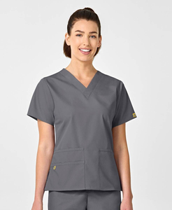 Meilleur design 2025 femmes solide grande manches courtes infirmières soins de santé vêtements de travail uniformes d'hôpital tuniques 2023 hôpital porte - Product Image 2