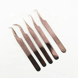Nouvelle arrivée russe Volume Lash Extension Tweezer Diamond Grip pince à cils antidérapante avec étui - Product Image 1