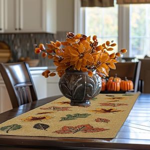 Christmas Decorative and Leaves Design Beaded <b>Runner</b> Placemat <b>Dining</b> <b>Table</b> Fancy Mat Handmade Decorative <b>Runners</b> for Wedding - Product Image 3