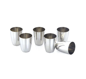 Verre à whisky en acier de haute qualité Verre à vin de finition en métal argenté à vendre Utilisation de célébration de fête à un tarif raisonnable - Product Image 1