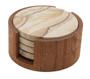 Eco-friendly <b>Wooden</b> <b>Slices</b> Round Rustic Wood Craft DIY Round Wood coaster - Product Image 2