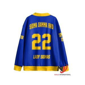 Camiseta de fútbol SGR Royal 100% poliéster Sigma Gamma Rho camiseta impresa logotipo del equipo en la parte delantera y trasera ropa de hermandad - Product Image 2