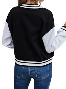 Nouveau logo 3D de qualité supérieure vestes Letterman pour femmes vente en gros veste universitaire OEM fabricant de veste universitaire imperméable - Product Image 3