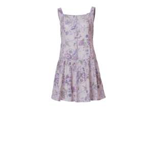 100% Cotton Floral <b>Mini</b> Dress for Women Elegant Casual Lavender Summer Square Collar Dress for Office and Partywear - Product Image 3
