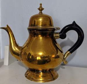 Théière en laiton de style moderne de qualité exceptionnelle avec décoration en cuivre pour la cuisine et le café et le thé de table - Product Image 6