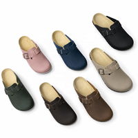 Sabots de jardin unisexes pour hommes et femmes, mules en daim doux, semelle intérieure en liège, chaussures décontractées confortables à enfiler pour l'extérieur, la cour, le patio, l'été