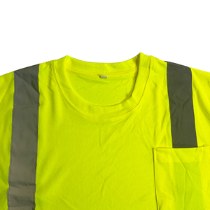 <b>High</b> Visibility Reflective Hi <b>Vis</b> Long Sleeve Work <b>T</b>-<b>Shirt</b> Custom Size 100% Cotton Workwear Bulk Clothes for Men - Product Image 3