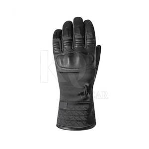 Gants de course d'hiver coupe-vent avec design en cuir souple à doigts entiers, sangle de poignet réglable - Fabriqué au Pakistan - Product Image 2