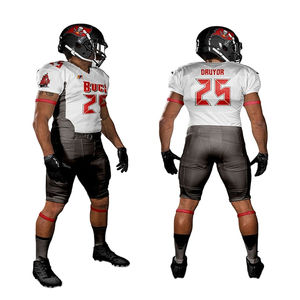 Venta caliente Uniforme de fútbol americano Calidad Premium con mangas cortas Color sólido Diseño OEM a un precio - Product Image 3