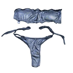 Wholesale Custom Animal Print <b>Bikini</b> <b>Set</b> for Women Solid Color Sexy <b>Triangle</b> Casual Swimwear Beachwear Quick Dry Spandex/Nylon - Product Image 1