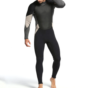 Traje de neopreno de manga larga para surf de 3/2mm para hombre, traje de buceo personalizable OEM con cremallera frontal cálida en el pecho - Product Image 1
