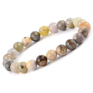 Pulsera de Cristal de Ágata Crazy Lace, Piedra Preciosa Natural Curativa para la Alegría y la Positividad - Product Image 1