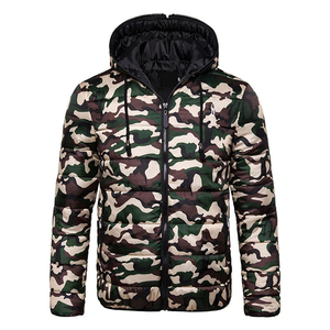 Manteau bouffant à capuche camouflage personnalisé pour hommes veste matelassée légère décontractée résistante à l'eau prix de gros de qualité supérieure - Product Image 3