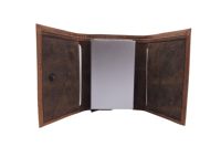 Porte-cartes vintage en cuir véritable avec blocage RFID, plusieurs emplacements, fin et élégant pour poche avant, design minimaliste, usage quotidien