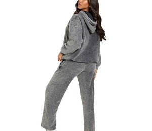 Chándal Deportivo con Capucha para Mujer, Estampado Sólido, de Poliéster y Algodón, Transpirable, Sostenible, Informal, para Correr y Entrenar - Product Image 2