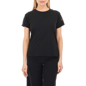 El algodón de alta calidad 100% ofrece ligereza y transpirabilidad inigualables, Camiseta de algodón de ajuste regular para mujer con logotipo de diamantes de imitación - Product Image 5