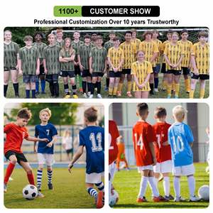 Uniformes de football en polyester respirants à séchage rapide personnalisés de haute qualité Maillots de football de performance pour les équipes scolaires - Product Image 4