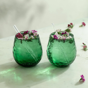 Décoration de maison belle bouche coup vert émeraude en verre disponible au prix de gros - Product Image 6