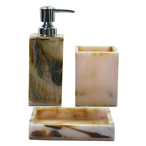 Ensemble de salle de bain en résine de luxe pour maisons modernes Ensemble d'accessoires de salle de bain en résine faits à la main Ensemble de salle de bain en résine design au prix le plus bas - Product Image 3