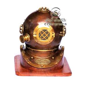 Casco DE BUCEO náutico con acabado de latón marino antiguo hecho a mano coleccionable - Product Image 1