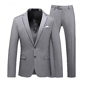 Traje Formal para Hombre a Medida, Corte Entallado, Traje de Negocios, Novio, Boda, Esmoquin, Conjunto de 2 Piezas, Chaqueta y Pantalón, Fabricante de Pedidos al por Mayor - Product Image 3
